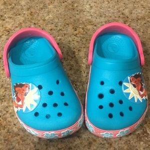 Disney Crocs Moana Light Up Clogs Toddler Size 7